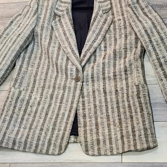 Alex New York 100% Silk gold tweed blazer - Picture 8 of 13